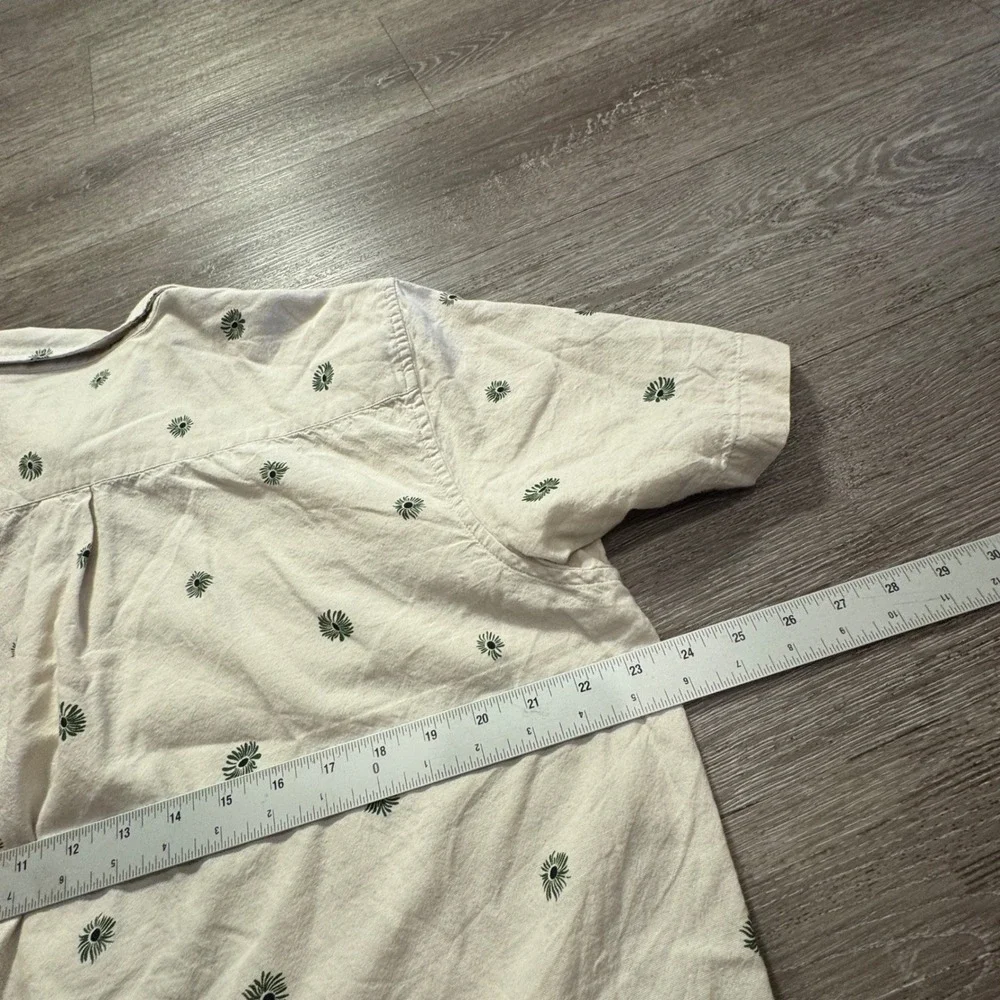 ONeill Shirt Mens XL Beige Floral 100% Cotton Short Sleeve Surf Beach Vacation